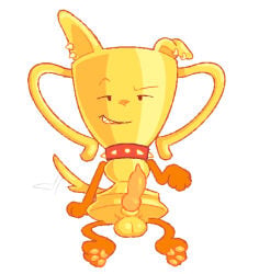 adamationz ballsack canine_penis collar dog_ears dog_tail inanimate_insanity object_shows osc penis stonerobjectum trophy_(ii)