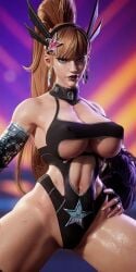 1girls blonde_hair blue_eyes clothing female female_only light-skinned_female light_skin magik_(illyana_rasputin) magik_(infernal_idol) magik_(marvel_rivals) renanvp solo underboob