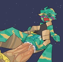 anal_penetration anal_sex ballsack cum kikychfangirl penetration penis saturn_(solarballs) size_difference solarballs spread_legs titan_(solarballs)