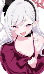 1girls areola areolae audirenze blue_archive breasts female female_focus light-skinned_female light_skin mutsuki_(blue_archive) mutsuki_(dress)_(blue_archive) nipples