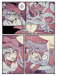 1girls 2021 3:4 ass big_penis blue-eyes_white_dragon blush bottomwear clothing comic dark_magician_girl dialogue dracophilia dragon english_text female female_human/male_feral female_on_feral feral genitals hi_res human human_on_feral interspecies konami male male/female mammal penis scalie skirt text wolfgang_bang yu-gi-oh! zoophilia