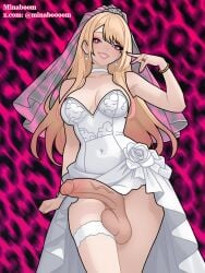 1futa armpits artist:minaboom ass balls big_ass big_butt big_thighs blonde_hair bracelet bracelets breasts bride butt choker cleavage cock collarbone colored_tips curvy_body curvy_figure dress dress_lift dynamic_pose earrings erection fair_skin gradient_hair grin happy happy_futa huge_balls huge_cock huge_penis jewelry kitagawa_marin lips long_hair long_penis looking_at_viewer marin_kitagawa medium_breasts multicolored_hair nail_polish nails nails_painted navel penis pink_eyes pink_nail_polish pink_nails ring ring_(jewelry) sagging_balls solo solo_focus standing stomach straight_hair thighs uncensored veil wedding_dress wedding_garter wedding_ring wedding_veil white_body white_skin
