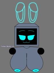 1girl 2022 female fnf fnf_mod friday_night_funkin friday_night_funkin_mod genderbend genderswap hex_(yingyang48) huge_boobs huge_breasts robot robot_female robot_girl robot_humanoid therobotnsfw tv