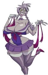 1girls 2020s 2024 2d 2d_(artwork) big_breasts breasts disney disney_villains female female_only fishnet_legwear fishnet_stockings fishnets high_heels madam_mim png school_uniform short_skirt slb solo stockings tagme the_sword_in_the_stone wide_hips