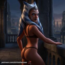 ahsoka_tano ai_generated airtist alien alien/human alien_girl alien_humanoid athletic bikini bikini_bottom bikini_top bra clone_wars close-up close_up closeup female female_only fit high_resolution highres orange_body panties patreon solo star_wars star_wars:_the_clone_wars tagme thong togruta underwear