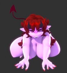 1girls 3d 3d_(artwork) areolae auburn_hair barefoot big_breasts breasts completely_nude completely_nude_female female female_only friday_night_funkin full_body girlfriend_(friday_night_funkin) long_nails looking_at_viewer nail_polish naked naked_female nipples nonehub nude nude_female red_nails solo solo_female