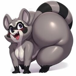 1ambiguous 1animal 1feral ai_generated ambiguous_gender animal ass ass_bigger_than_head big_ass big_butt bubble_ass bubble_butt curvaceous curvy curvy_body curvy_figure cute fat_ass fat_butt feral furry looking_at_viewer raccoon raccoon_ears raccoon_tail seducing seducing_viewer seductive seductive_look seductive_smile sexy sexy_body sexy_pose simple_background solo solo_focus tagme thick_ass thick_body thick_butt thick_thighs toby_cbtc voluptuous voluptuous_body voluptuous_feral voluptuous_furry white_background