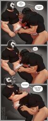 balls bara big_penis blowjob boner call_of_duty erection gay ghost_(modern_warfare_2) konig male male_only mask muscles muscular musk oral penis penis_out simon_riley speech_bubble wolfshirtart