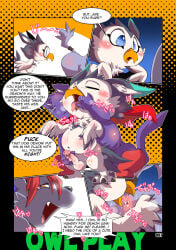 2025 3_claws 4_fingers all_fours anal animal_genitalia anthro anthro_on_anthro anus asking asking_another atlus avian backsack balls beak bedroom_eyes belly bent_over big_balls big_belly big_butt big_penis bird black_body black_border black_claws black_feathers black_hair black_nose black_spikes black_tail_feathers blue_balls blue_body blue_fur blue_penis blue_tail blush blush_lines bodily_fluids boots border butt cait_sith_(megami_tensei) canid canine canis cape cape_only cat-sith celtic_mythology chain character_name cheek_tuft chest_tuft chibineco circumcised claws clothed clothing collar colored comic cool_(shin_megami_tensei) crouching curvy_figure demon detailed_background dialogue digital_drawing_(artwork) digital_media_(artwork) dipstick_ears dipstick_tail dirty_talk domestic_cat domestic_dog dripping duo ear_markings english_text erection european_mythology eyes_closed facial_markings facial_tuft feather_hands feathers felid feline felis fellatio finger_in_mouth fingering fingers five_frame_image footwear fur genital_fluids genitals glans glistening glistening_anus glistening_balls glistening_butt glistening_genitalia glistening_glans glistening_nipples glistening_penis gradient_border grey_body grey_fur group hair half-closed_eyes half-erect hand_on_butt happy head_markings head_tuft headgear headwear hi_res hind_claw hind_toe holding_penis humanoid_genitalia humanoid_penis inner_ear_fluff japanese_text light lighting looking_at_another's_butt looking_pleasured loose_feather low-angle_view lufel male male/male mammal markings megami_tensei moobs mostly_nude multicolored_body multicolored_ears multicolored_eyes multicolored_fur multicolored_penis multiple_scenes mythology narrowed_eyes navel nipples nude number open_beak open_mouth open_smile oral oral_fingering orange_beak outline owl page_number penetration penile penis perineum persona_(series) persona_5 pink_anus pink_balls pink_glans pink_markings pink_nipples pink_penis pointy_speech_bubble pose precum precum_drip presenting presenting_anus presenting_hindquarters presenting_penis profanity pupils purple_balls purple_body purple_fur purple_penis purple_tail rear_view red_background red_cape red_clothing red_eyes red_hair requesting rimming rimming_male saliva saliva_drip saliva_on_anus saliva_on_penis saliva_on_tongue seductive sega sex sex_request shaded shoes side_view simple_background sky slightly_chubby slightly_chubby_anthro slightly_chubby_male slit_pupils smile smirk snaggle_tooth snout speech_bubble spiked_collar spikes spiky_hair spread_anus spread_butt spreading standing tail tail_feathers tail_markings talking_to_another text thick_thighs tongue tongue_out trio tuft two_tone_body two_tone_border two_tone_fur two_tone_penis two_tone_tail vein white_balls white_body white_border white_feathers white_outline white_penis white_perineum white_sclera white_tail_tip