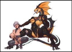 anthro anthro_on_human bdsm bimbo leash lizard petplay snake wahafagart