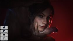 1boy 1girls blue_eyes claire_redfield currysfm female light-skinned_female light-skinned_male light_skin male resident_evil unseen_male_face
