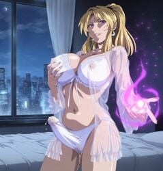 1futa adult adult_female aged_up ai_generated babydoll bare_chest bare_midriff bare_navel bare_thighs barely_clothed bible_black bible_black_new_testament big_penis bra busty clothing clothing_pull curvaceous curvy curvy_figure dutch_angle earrings female female_only futa_only futa_sans_balls futanari futanari_transformation hair_intakes high_resolution hourglass_figure jewelry lace-trimmed_panties lace_trim lingerie lingerie_bra lingerie_panties lipstick long_hair looking_at_viewer makeup mature_female midriff mostly_nude navel panties parted_bangs parted_lips partially_clothed pinup ponytail presenting presenting_penis pulled_by_self purple_eyes saeki_kaori see-through see-through_clothing shin_bible_black sidelocks slim_waist solo tied_hair transparent_clothing undressing upper_body wide_hips yellow_hair young_adult young_adult_female