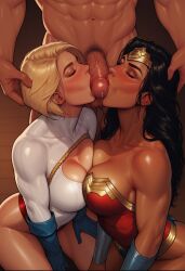 collaborative_fellatio krysdecker power_girl wonder_woman