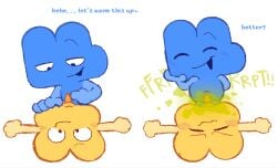 algebralien anus ass battle_for_dream_island battle_for_dream_island_again bfb bfdi bfdia fart fart_cloud fart_fetish farting_on_dick four_(bfb) object_shows stonerobjectum tentacle_penis x_(bfb)