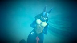 1boy 3d animated animation aquaphilia asphyxiation blender cock cum cumming drowned drowning erect lucario male nintendo nude pokemon solo sound suffocating suffocation tagme underwater vdezten video