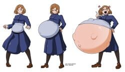 1girls brown_hair crop_top cropped_jacket crosscrescent early_pregnancy hyper_pregnancy jjk jujutsu_kaisen kugisaki_nobara long_skirt nobara_kugisaki not_loving_pregnancy pregnancy pregnancy_progression pregnant pregnant_belly pregnant_female skirt thenypod4 uniform