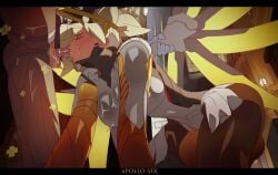 1boy 1girls apollo_sfx blizzard_entertainment blonde_hair blowjob bouncing_breasts chisaenigmava closed_eyes clothed clothed_female clothing duo fellatio female female_penetrated genji light-skinned_female light_skin male male/female male_penetrating male_penetrating_female mephistojonesva mercy oral oral_penetration oral_sex overwatch penis penis_in_mouth ponytail saigalisk saliva saliva_on_penis sloppy_blowjob sound sound_edit straight tagme video