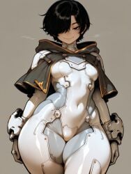 1girls ai_generated alternate_body_type bodysuit brown_hair child_bearing_hips coat coat_on_shoulders curvaceous curvy curvy_female curvy_figure evie_(stellar_blade) futuristic futuristic_clothing gloves guantlets hips hips_wider_than_shoulders jacket looking_at_viewer oatmealdood petite petite_female sci-fi short_hair simple_background skin_tight skin_tight_suit skintight_bodysuit small_breasts smile smug smug_face smug_grin solo stellar_blade stellar_blade:_blood_rain thicc thicc_thighs thick_thighs thighs tomboy