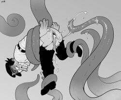 anal ass chubby_male cum cum_inside cumshot_in_anus gaping_anus leaking_cum male mustache peppino_spaghetti pizza_tower tentacle torn_pants