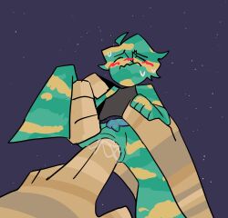 fingering fingering_anus kikychfangirl penis saturn_(solarballs) size_difference solarballs titan_(solarballs)