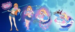 atcpony breast_expansion huge_ass huge_breasts nami_(one_piece) one_piece pool_toy rubberization shortstack shortstackification thick_thighs transformation transformation_sequence