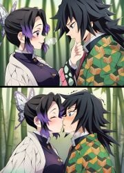 1boy 1boy1girl 1girl 1girl1boy about_to_have_sex ai_generated artist_request bare_skin big_breasts black_hair blush blush_lines blushing breath_cloud butterfly_hair_ornament closed_eyes clothed clothed_female clothed_male clothed_sex clothes couple curvy curvy_body curvy_female curvy_figure demon_slayer female female/female giving_in_to_pleasure giyushino grabbing grabbing_chin hetero heterosexual holding holding_chin imminent_sex kimetsu_no_yaiba kiss kiss_on_lips kissing kochou_shinobu leaning_forward looking_at_another looking_at_partner looking_down looking_pleasured lovers loving_it loving_kiss male male/female male_on_female passionate pleasure pleasure_face pleasured pleasured_face pleasured_female pleasured_male safe_for_work shaking shivering smile smiley_face smiling smiling_at_partner smiling_female smooth_skin staring staring_at_another staring_at_partner straight tomioka_giyuu wanting_cock wanting_more wanting_sex