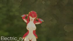 electric_ryu female fish legend_of_zelda mipha naked_female tongue_out vrchat vrchat_avatar zora
