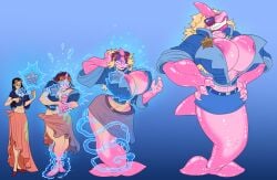 atcpony breast_expansion huge_ass huge_breasts nico_robin one_piece pool_toy rubberization shortstack shortstackification thick_thighs transformation transformation_sequence