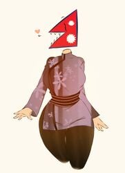 countryhumans countryhumans_girl flawsy nepal nepal_(countryhumans) nepali_flag traditional_clothes