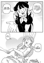 2girls chichi comic dragon_ball dragon_ball_z dragon_ball_z:_kakarot english_text fall_in_love female female_only funsexydragonball huge_breasts kooky_cook_(dragon_ball) master_and_student milf multiple_girls page_4 shounen_jump yuri