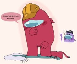 among_us among_us_(on_guard) among_us_purple among_us_red pussy pussy_juice