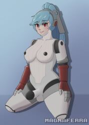 1futa areolae atlus balls blue_hair breasts futa_only futanari headgear humanoid humanoid_penis kneeling labrys long_hair magna_ferra nude penis persona persona_4 persona_4_arena robot robot_girl self_upload sitting solo tagme