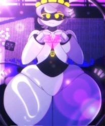 looking_at_viewer murder_drones n_(murder_drones) robot smile wide_hips
