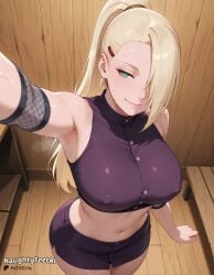 1girl ai-created ai_generated aqua_eyes ass ass_focus bedroom bedroom_eyes bench big_ass big_breasts big_nipples blonde blonde_hair breasts bubble_butt changing changing_room cleavage crop_top croptop curvaceous curvy curvy_female curvy_figure depth_of_field elbow elbow_pads erect_nipples fishnet fishnets from_above hair_over_one_eye hairclip half_lidded_eyes hips huge_ass huge_breasts ino_yamanaka large_breasts legwear lidded_eyes long_hair midriff narrowed_eyes naruto naruto_(series) naruto_shippuden naughtyfeetai navel nipple_outline nipples no_pupils pads pantyhose ponytail puffy_nipples purple_skirt room seductive seductive_smile selfie sexy sexy_pose skirt slim_waist smile smooth_skin solo standing stirrup_legwear stockings sweating sweating_profusely thick_ass thick_thighs thighhighs thighs thin_waist through_clothes toeless_legwear wide_hips wooden_floor yamanaka_ino