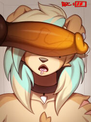 2026 3:4 animal_genitalia animal_penis anthro anthro_on_anthro biped canid canine canine_genitalia canine_penis canis countershade_torso countershading digital_drawing_(artwork) digital_media_(artwork) domestic_dog erection faceless_anthro faceless_character faceless_male front_view fur genitals hair hi_res hyattlen knot knotted_penis looking_at_viewer male male/male mammal nude nude_anthro nude_male penis penis_covering_eyes piercing simple_background teeth