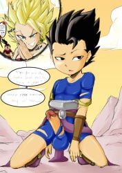 artist_request bulge cabba caulifla cock disrobing dragon_ball_super exposed_penis fenixlewdart kale penis tagme torn_clothes