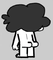 ass bemon black_hair gay grey_background naked white_skin white_skinned_male