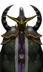 bbw chubby huge_areolae huge_ass huge_breasts huge_nipples maiev_shadowsong night_elf purple_skin thick_thighs wide_hips world_of_warcraft