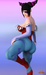 3d huge_ass huge_breasts juri_han lilith_aensland_(cosplay) superdougie thick_thighs