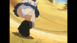 cameltoe ikkitousen panties ryomou_shimei upskirt white_panties