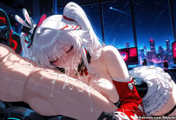 1boy 1girl ai_assisted ai_generated antenna_hair ass bangs bare_shoulders black_legwear blush breasts choker cum cum_on_body cum_on_upper_body curvaceous curvy curvy_female curvy_figure fellatio female girl_on_top gloves hair_between_eyes heart hetero honkai:_star_rail honkai_(series) indoors large_breasts long_hair lying lying_on_person miyuai mole mole_on_breast multicolored_hair night nipples on_back on_stomach one_eye_closed oral prinz_eugen_(azur_lane) silver_hair sky solo_focus sparxie_(honkai:_star_rail) streaked_hair sweat symbol-shaped_pupils thick thick_ass thick_butt thick_hips thick_legs thick_thighs thighhighs two_side_up very_long_hair voluptuous voluptuous_female wide_hips wide_thighs