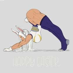 ass ass_up big_ass boobs breasts bunny_ears female female_only miruko my_hero_academia rumi_usagiyama thighs white_hair