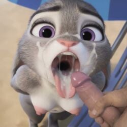 ai_generated anthro cum cum_in_mouth cumshot disney judy_hopps moaning nude open_mouth oral sound tagme tazillusion video zootopia