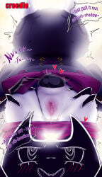 absurd_res ambiguous_gender anal anal_beads anal_beads_in_ass anal_penetration anthro anus biped blush butt clothed clothed_anthro clothed_female clothing creedle dialogue duo female fingers genitals heart_symbol hi_res league_of_legends object_in_ass penetration rear_view riot_games sex_toy sex_toy_in_ass sex_toy_insertion shadow_(lol) tail tencent text topwear vex_(lol) vulva yordle