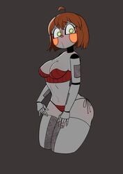 1girls animatronic ass baby baby_(fnafsl) blush bra breasts circus_baby circus_baby_(fnaf) clown clown_girl female five_nights_at_freddy's five_nights_at_freddy's:_sister_location ginger glowing_blush haunted hss_dada humanoid orange_hair panties possessed robot robot_girl robot_humanoid solo solo_focus thick_thighs thighs ultimate_custom_night