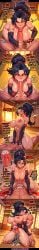 absurdres ahegao ai_generated anran black_hair blowjob comic cowgirl_position creampie cum cum_drip cum_inside detached_sleeves english_text fellatio gloves handjob huge_breasts indoor large_penis leaking_cum multiple_panels muscular_female muscular_male naked nude overwatch penetration penis ponytail pov rampa69 red_eyes saliva sex shoji speech_bubble straddling sweat tatami tongue_out vaginal_penetration x-ray