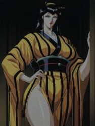 ai_generated benisato_(ninja_scroll) curvy_figure evil_woman exposed_leg japanese kimono kunoichi ninja ninja_scroll sexy