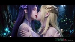 2girls ai_generated animated battle_through_the_heavens blonde_hair chinese clothed_sex crossover douluo_dalu edited forest google_gemini grok grok_imagine kissing lake mikey-rg97 music passionate_kiss purple_hair qian_renxue_(douluo_dalu) sound tagme video xiao_yi_xian yuri