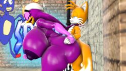 3d avian beak bird blueapple breasts canine doggy_style fox goggle hair larger_female meme orange_body purple_body purple_nipples sanic_hegehog sex size_difference smaller_male smile sonic_(series) swallow swallow_(bird) tail_feathers tails tattoo wave_the_swallow