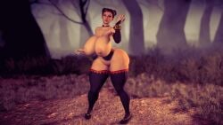 3d chun-li huge_breasts superdougie thick_thighs wide_hips